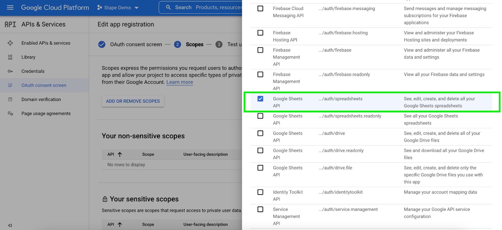 Запись данных с server GTM в Google Sheets - Stape