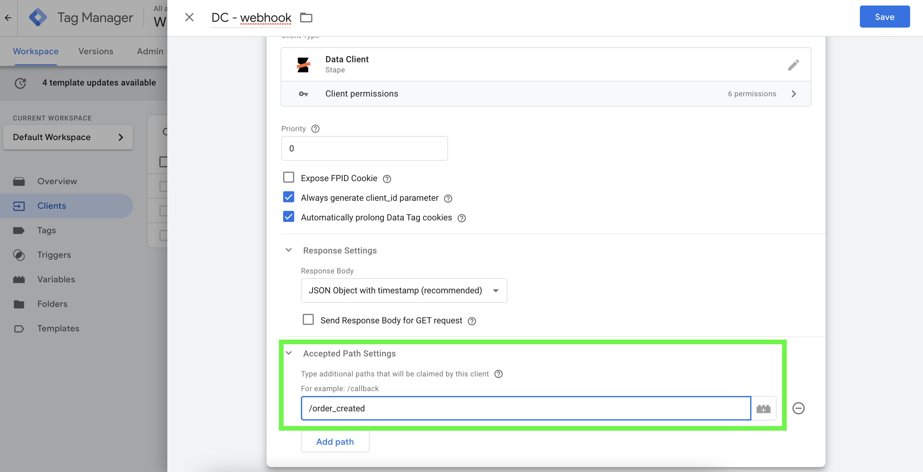 Facebook offline conversion using server GTM - Stape