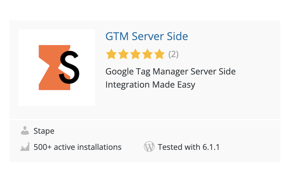 gtm server side for wordpress by stape