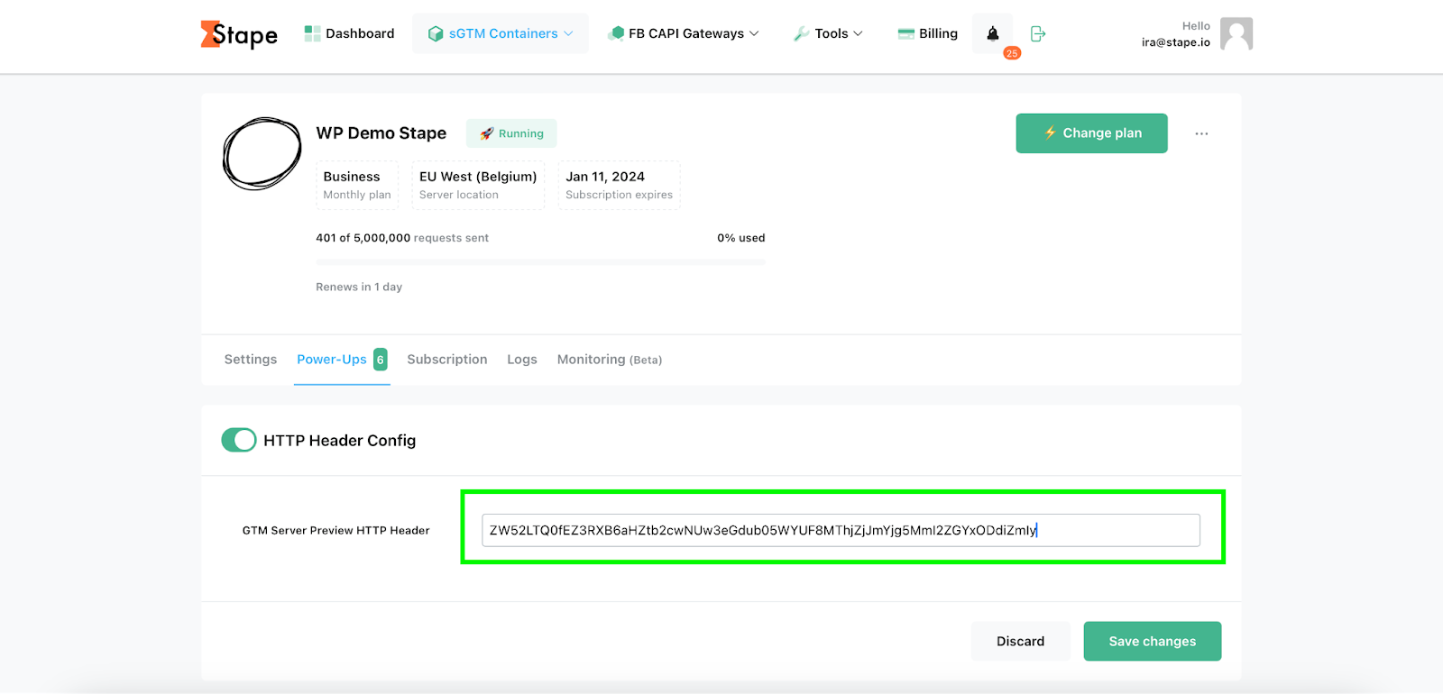 Servertoserver tracking in server Google Tag Manager Stape