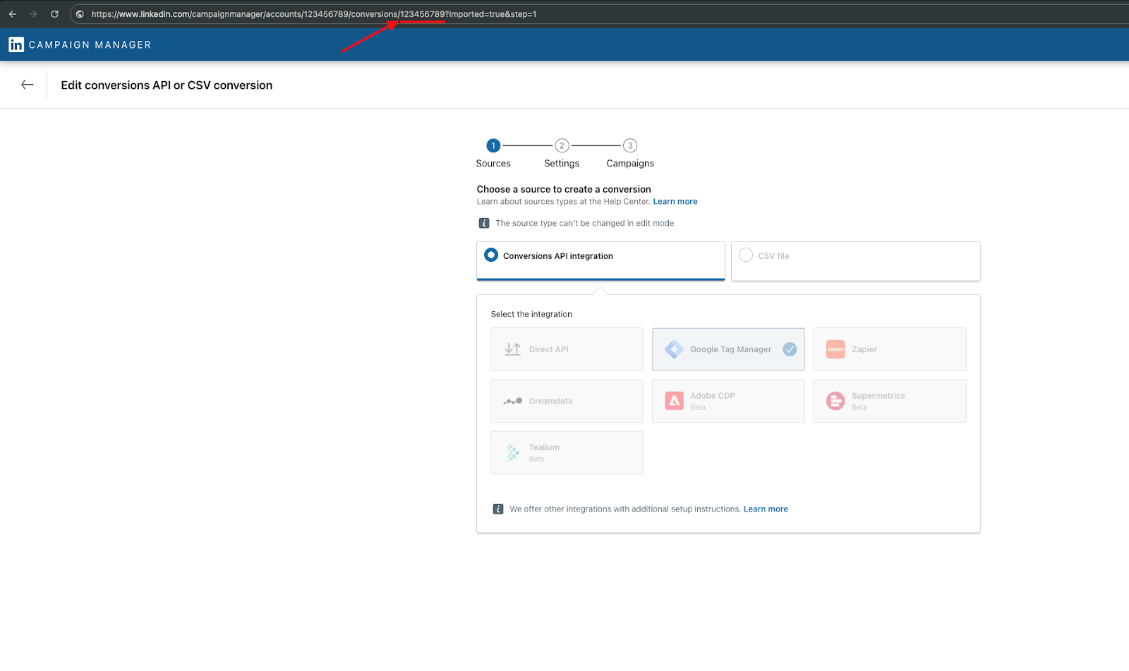 LinkedIn Conversion API Tag for server GTM - Stape