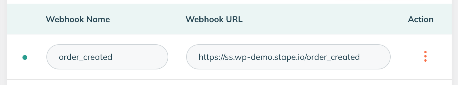 Webhook order_created - Stape