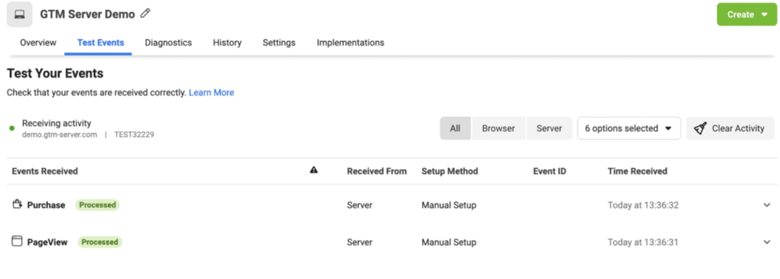  Facebook Test Event page