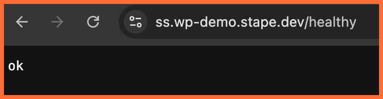 "ok" status for a correctly set up subdomain