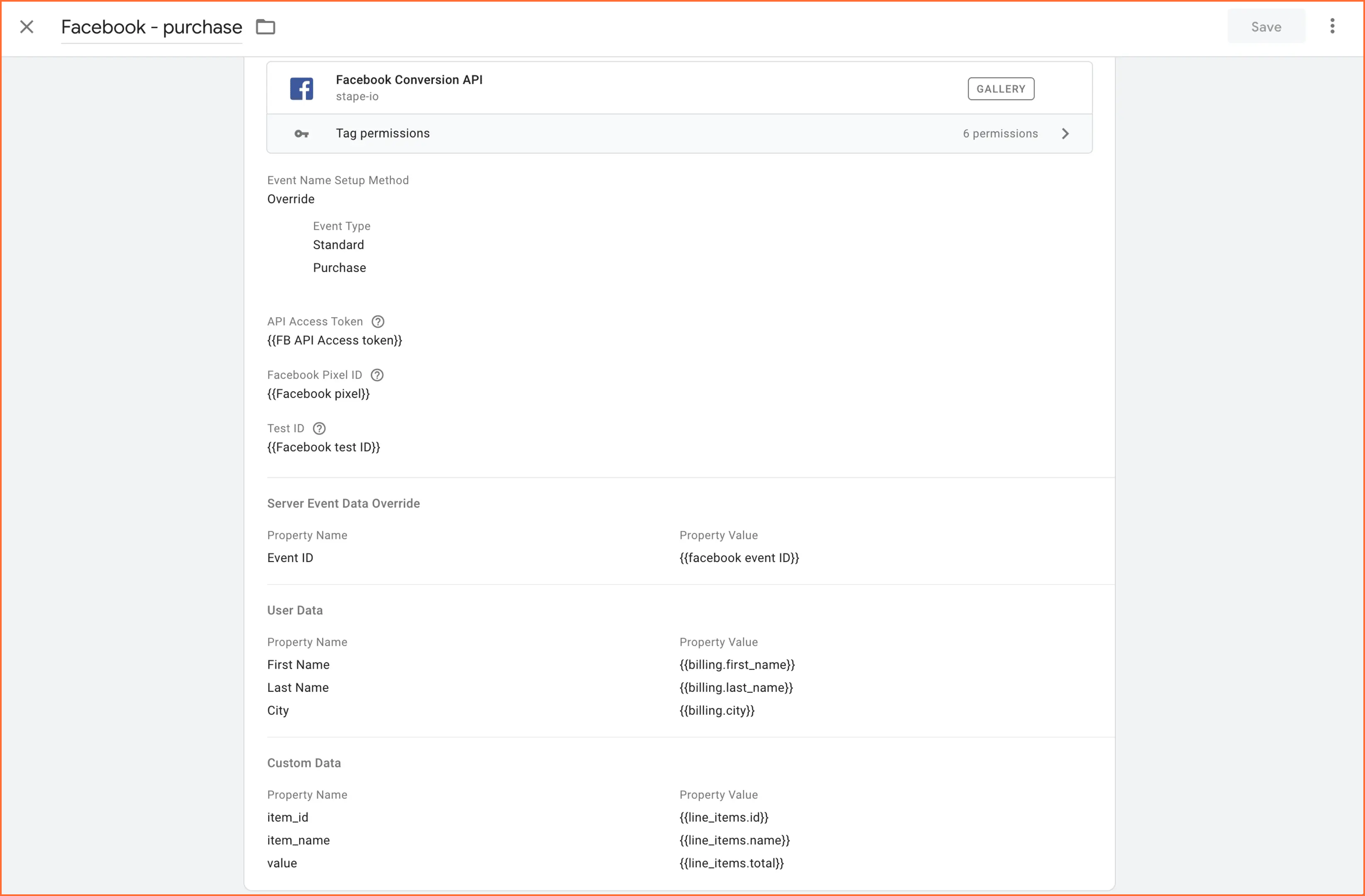 Facebook Conversions API for the webhook