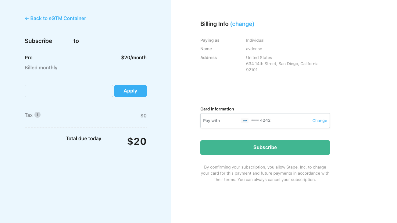 Enter a promo code
