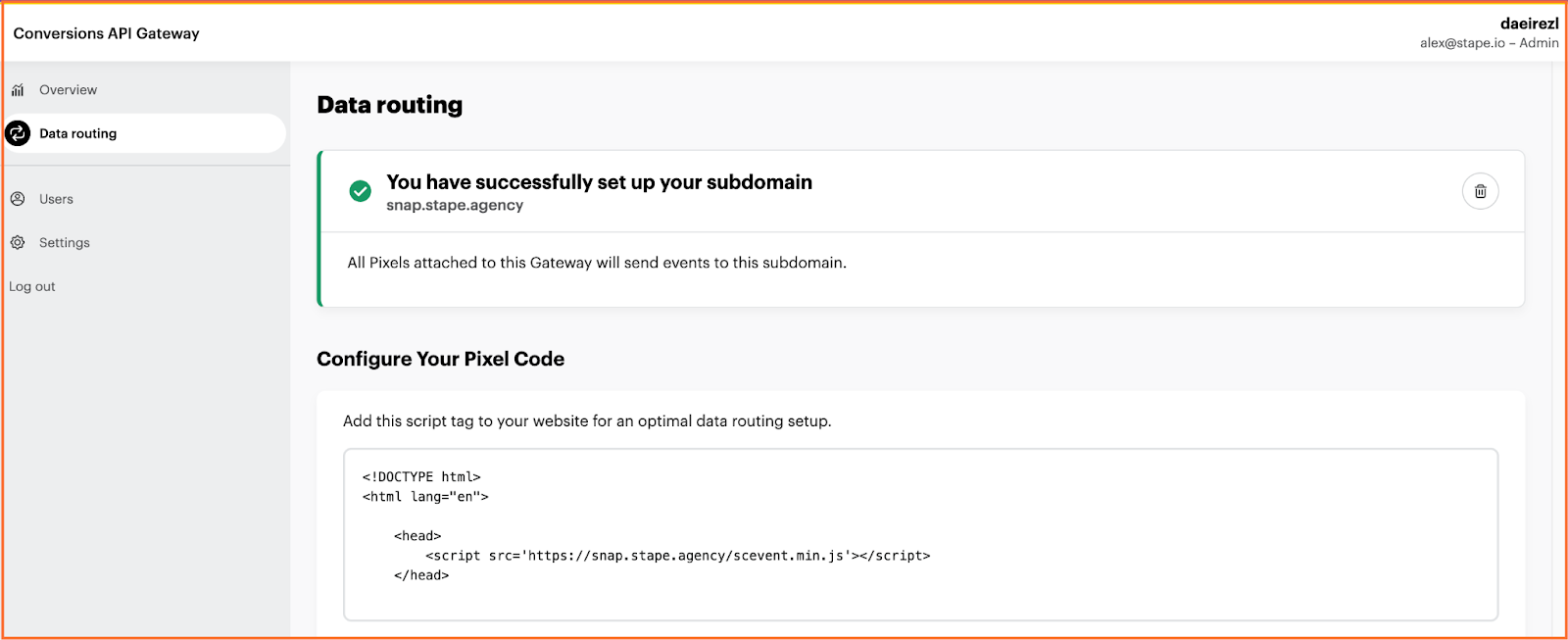 You’ve successfully set up your subdomain