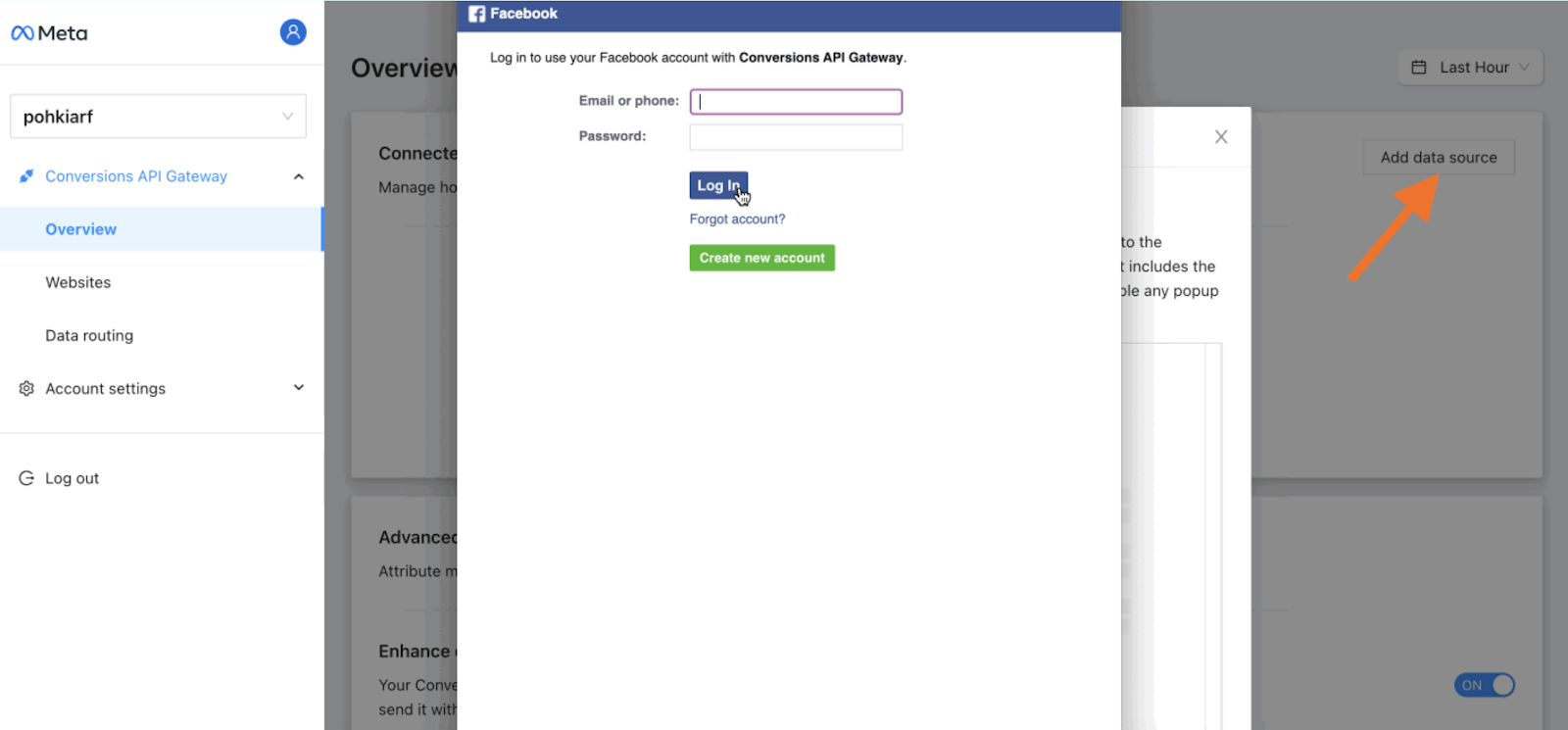 Authorize in Meta