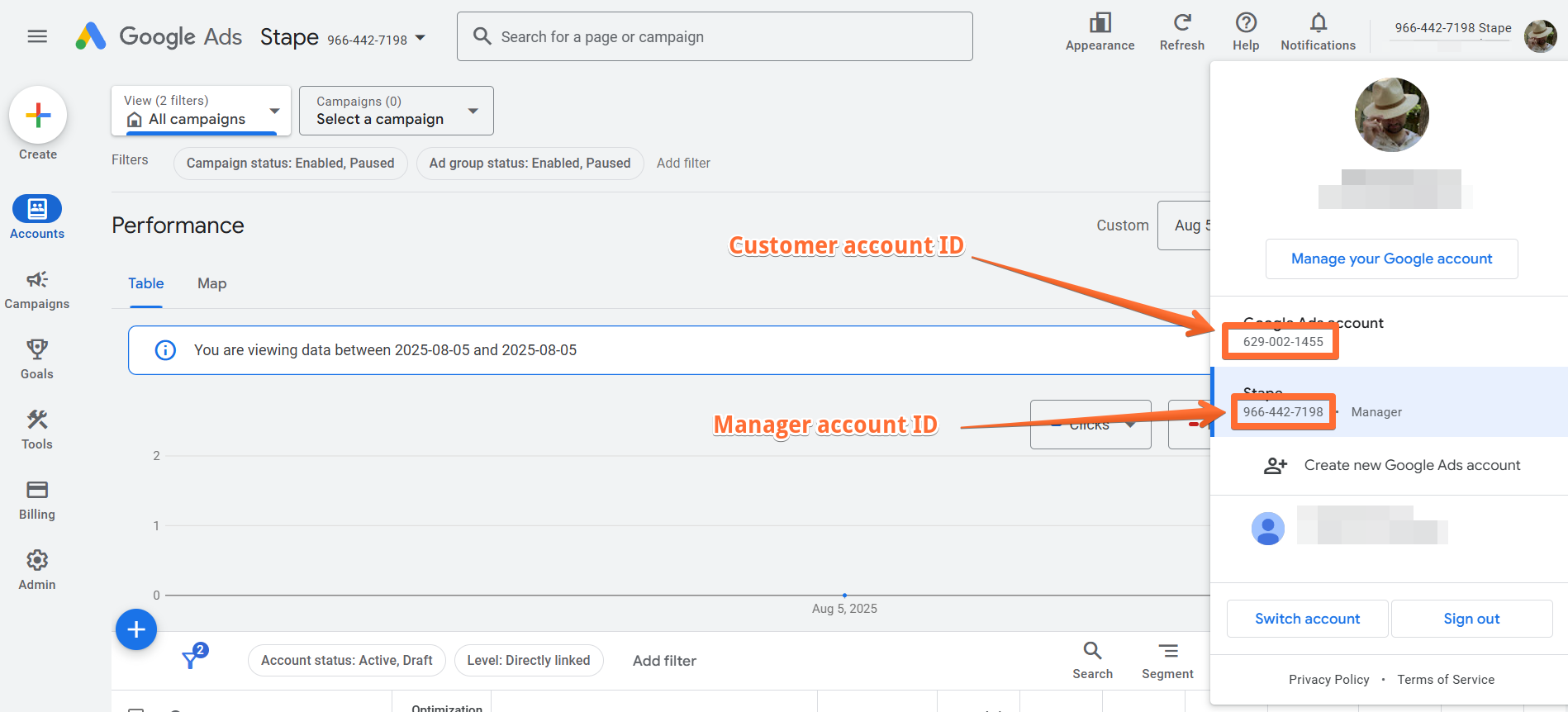 How to find the Customer ID