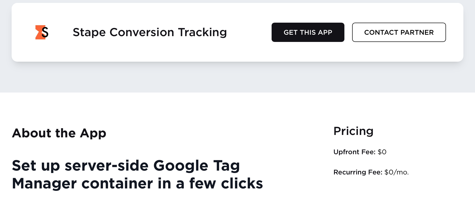 Stape Conversion Tracking app for BigCommerce