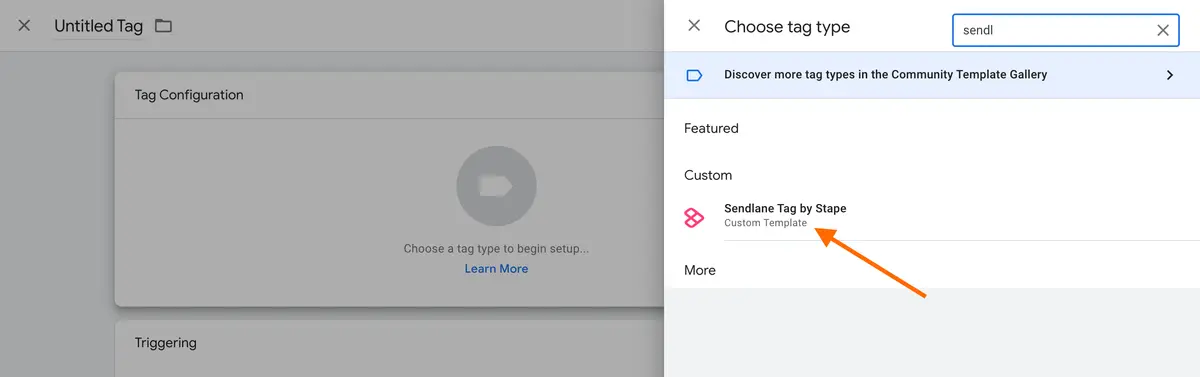 Sendlane tag by Stape