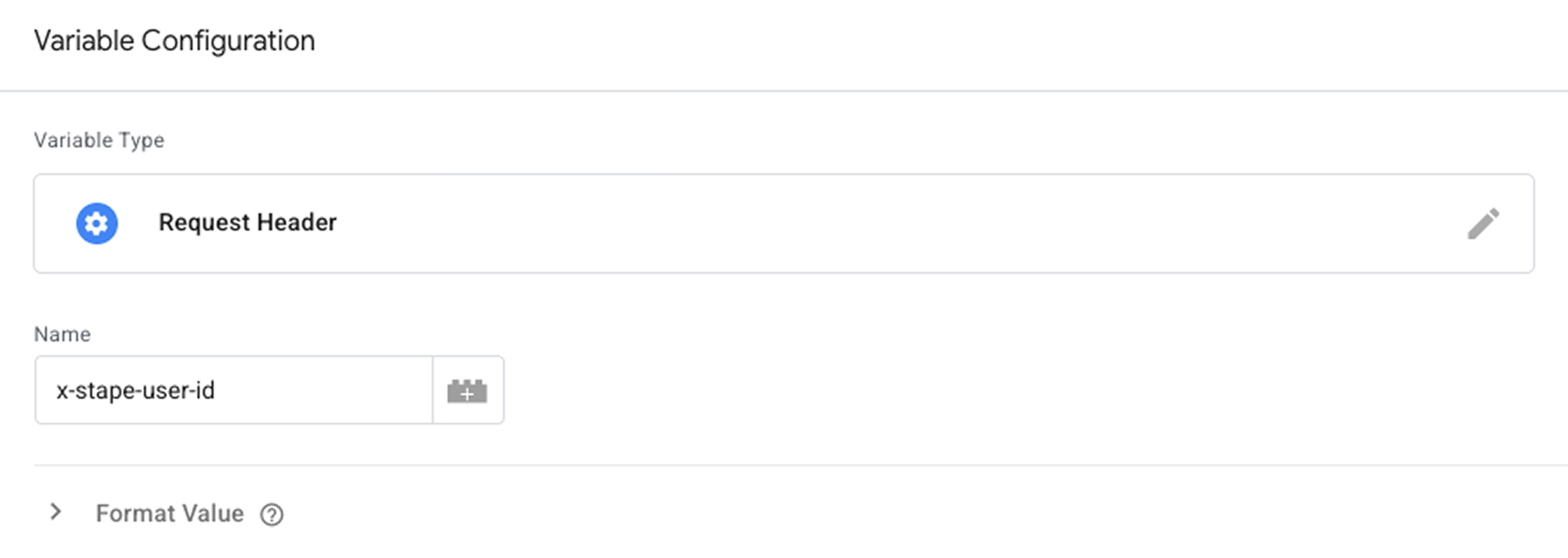 Request Header variable configuration