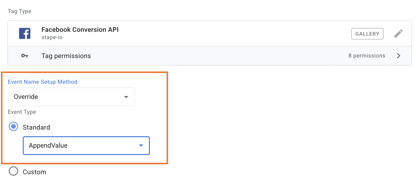 Facebook CAPI tag configuration