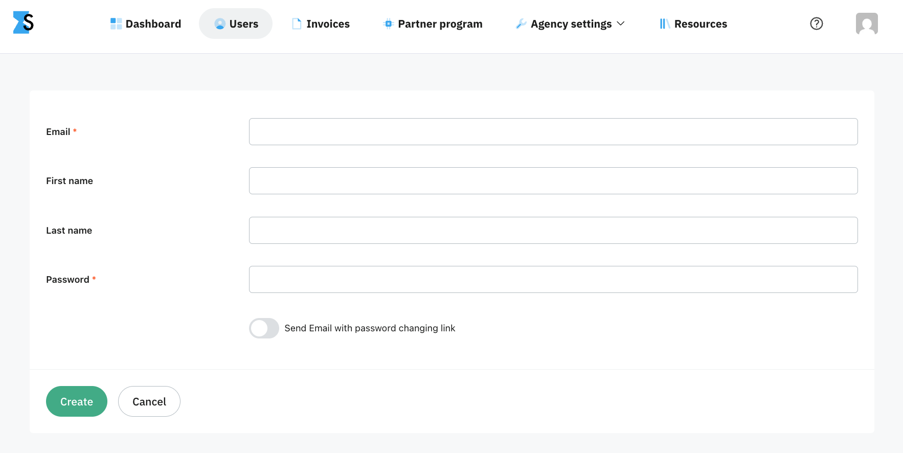 Create a Stape account for the client