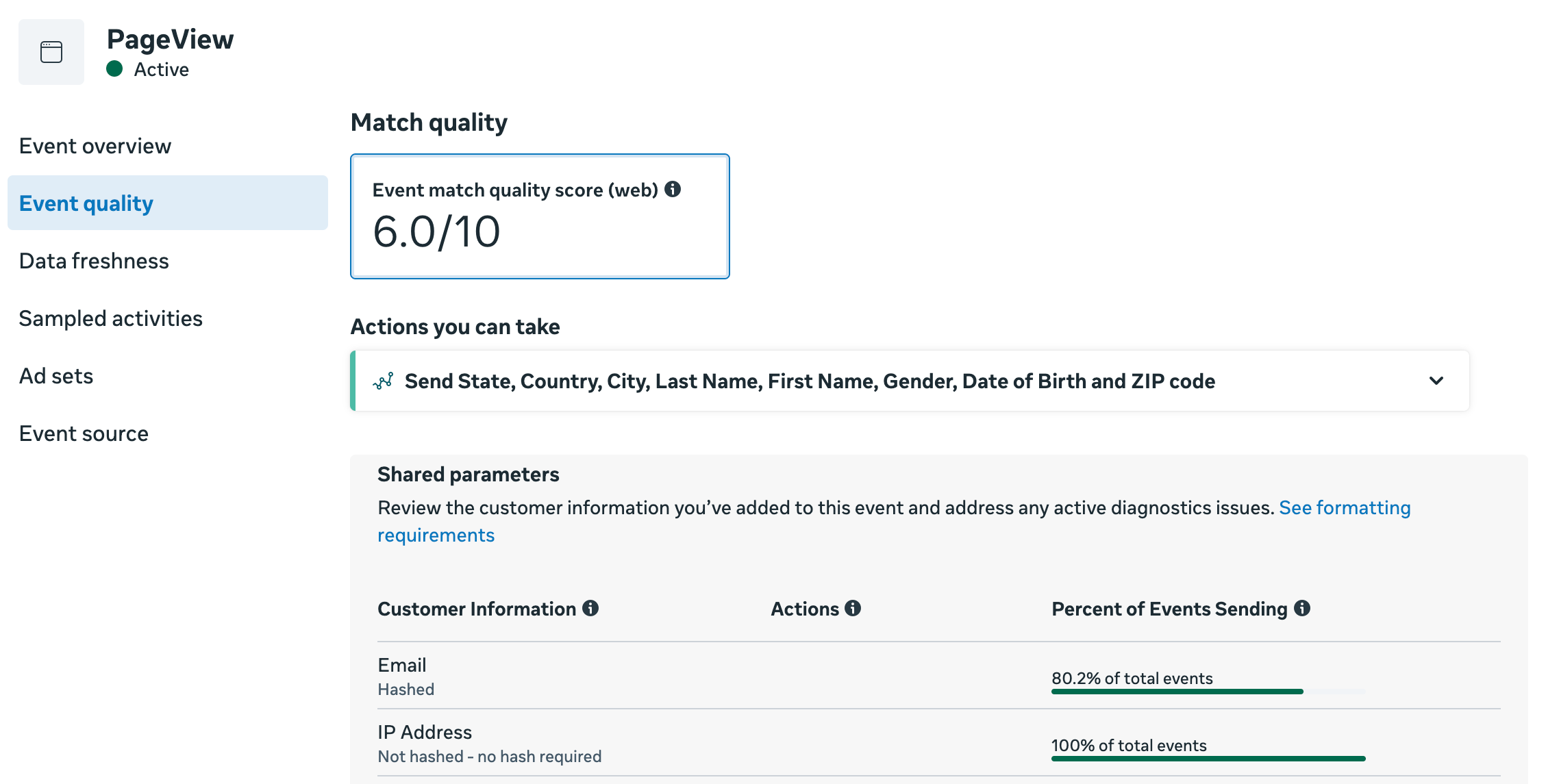 Meta Ads: melhora nos indicadores EMQ e ODQ pós server-side