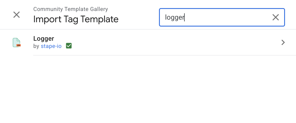 Import Tag Template