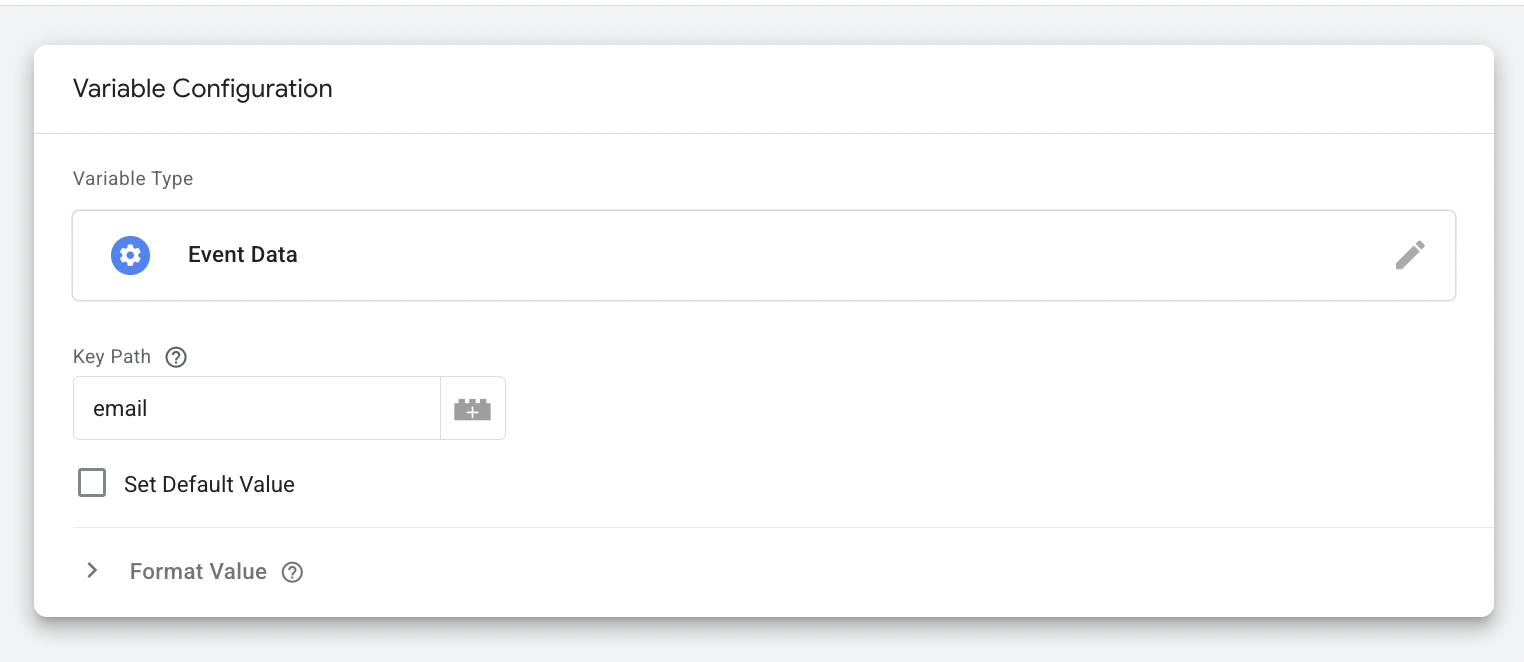 Variável Event Data — identificador do usuário