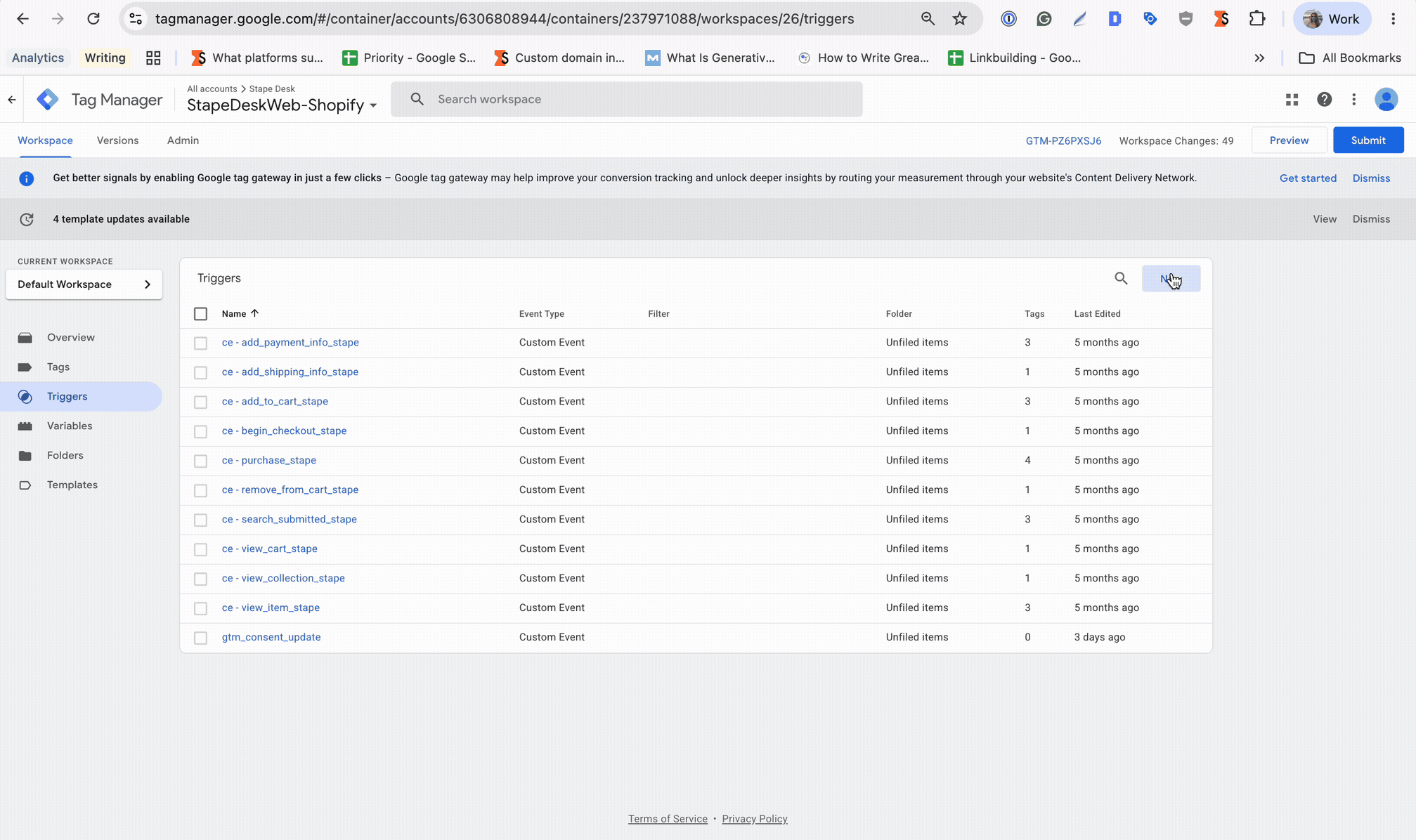 Create a trigger group in GTM