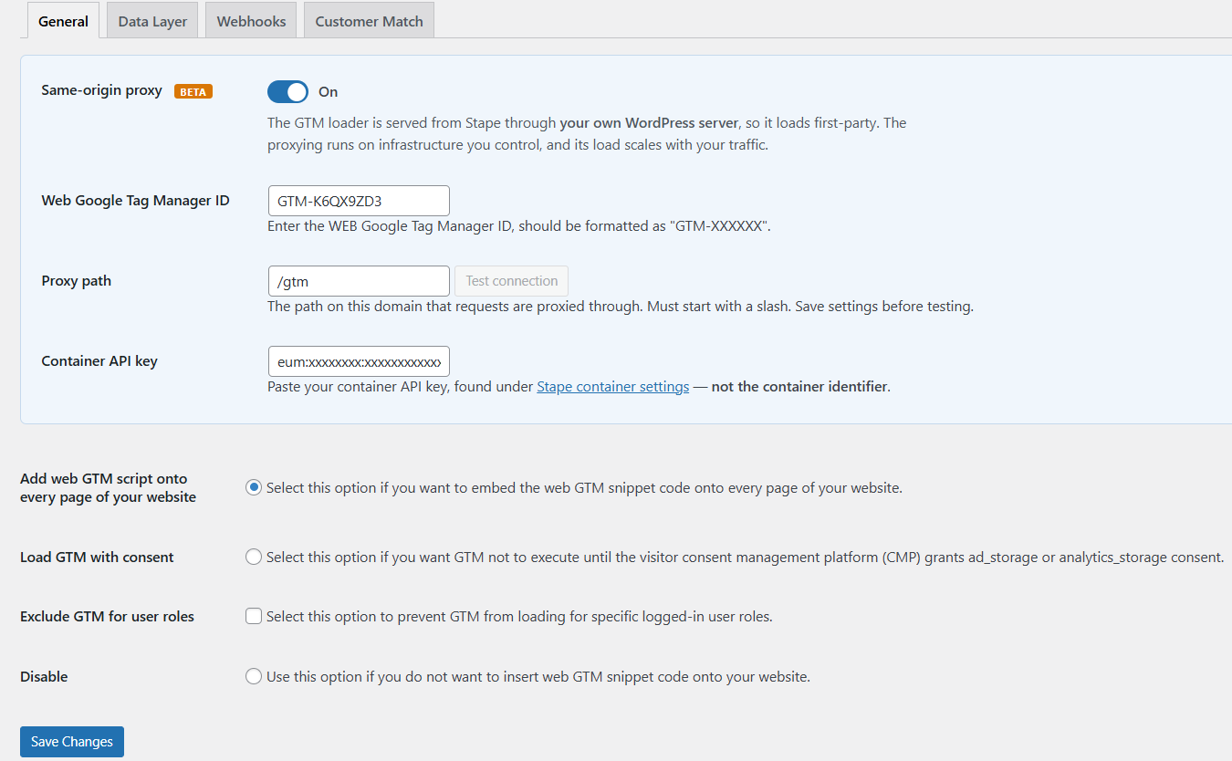 Stape Conversion Tracking plugin